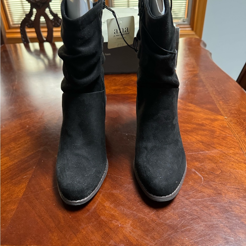 A.N.A. Black Women's Slouch Boots, Size 8.5